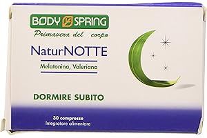 Body Spring Naturnotte Valeriana, Melatonina, Dormire Subito - 30 compresse