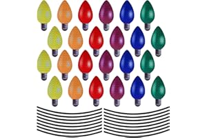 TOYMIS 40pzs Imanes de Coche de Navidad, 24pzs Reflectantes Imanes de Bombilla y 16pzs Cables Magnéticos Imanes de Neveras para Navidad Festival Coche Buzón Ventana Decoraciones