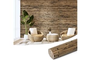 Art3d Panel de pared de bambú natural para decoración de pared interior, paneles renovables para pared, techo, muebles, gabinetes, oficinas, 30 x 244 cm, color quemado oscuro