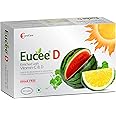 Eucee Vitamin D With C -Sugar Free Chewable- increases immunity Teeth-Bones-Muscles Strength Vegan For Kids Men Women -Vitamin D 120 tablet (Watermelon Flavour)
