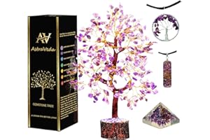 AstraVeda Amethyst Tree, Crystal Tree, Tree of Life, Chakra Tree, Feng Shui Tree, Healing Crystal, Gemstone Tree, Crystal Gifts, Healing Stones, Spiritual Gift
