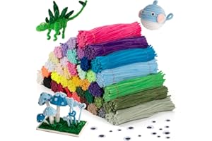 Caydo 4000 Stück Pfeifenreiniger 40 sortierte farbige Chenille-Stiele für Kunst und Handwerk, Bastelbedarf für Kinder (6 mm x 30 cm)