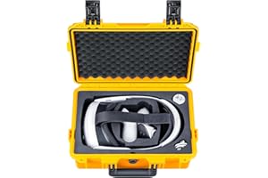 Lykus Titan OQ200 Valigia Custodia Case (Giallo) per Quest 3S/Quest 3/Quest 2, Adatta al Cinturino Elite, Migliore Protezione [SOLO VALIGIA]