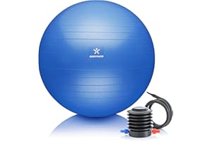 BODYMATE Ballon Fitness + Pompe Incluse + E-Book Gratuit - Différentes Tailles & Coloris