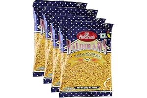 ONE STOP DEALERS Haldiram’s Savory Snacks – Easy to Carry Anywhere – Crispy, Crunchy & Spicy – Delicious Indian Namkeen Snacks – Made With Authentic Taste – Enjoy At Tea Time (Masala Moong Dal, Pack of 4)