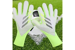 XSQD Respirant Gant De Foot, Gant Gardien Gants Foot Enfant, Adultes avec Latex Épais Antidérapant,Taille 7/8/9/10, Idéal pour Les Athlètes Et Les Débutants