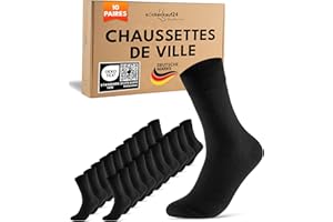 SOCKENKAUF24 10 Paires Chaussettes Homme Femme Coton Confortable Respirantes