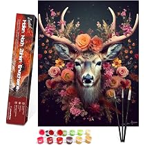 Peinture Par Numéros TISHIRON – Vin Rouge Et Raisins – Kit Complet Toile 40x50cm, Pinceaux Et Peinture Acrylique
