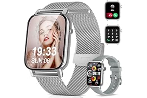 Tisoutec Smartwatch Damen Herren,Fitnessuhr Tracker mit Telefonfunktion 1.85" Touchscreen,Uhren Fitness Tracker IP67 Wasserdicht/Blutsauerstoff/Pulsmesser/Sportuhr Aktivitätstracker für Android/iOS