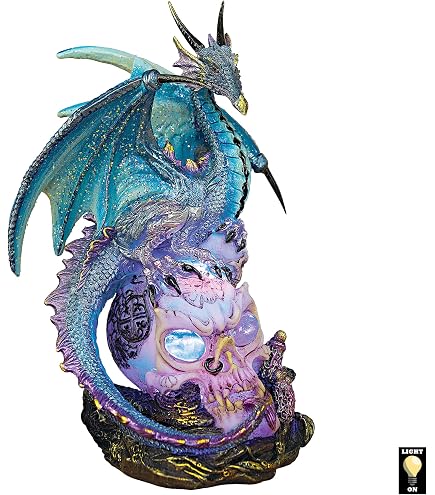 Statue De Zombie Avec Corbeau - Design Toscano - Sculpture En Résine Peinte à La Main - Dimensions 15 X 19 X 26,5 Cm - Déco D'Halloween Ou D'intérieur Gothique - 13