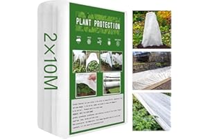 Vegamall 2 * 10m 30gsm Voile Hivernage Plante Exterieur Voile d Hivernage pour Plantes Exterieur Voile D'hivernage pour la D'intérieur et D'extérieur Protection des Plantes