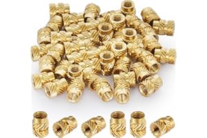 WODEMEILON Inserto filettato M2, 200 pezzi, inserto filettato 3D, pressione M2 × 4 × 3,5 mm, inserti filettati per componenti di stampa 3D e parti in plastica