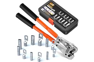 SOMELINE Alicates para prensar alicates para terminales de cables, alicates para terminales de cables tubulares 6-50 mm² alicates para prensar para Cembre A-M con cortacables para cortar cables