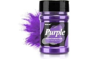 Epoxidharz Farbe metallic, Seifenfarbe, für die Seifenherstellung, Mica Powder, Epoxy Resin Farbe Farbpigmente Pigmentpulver Farben Pigment, Farbe für Epoxidharz, Lipgloss Farbe - 60g lila (Pulver)