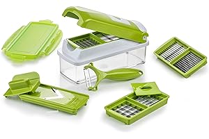 Genius Nicer Dicer Smart | Mandoline 10 en 1 Multifunction Professionelle | Trancheuse | couper- / râpé- / éplucher- / cubes- / quartier- / spirales- / manger- / légumes | slicer | cuisine
