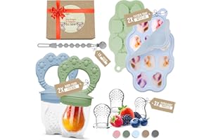 O'DOE Odoe Baby Popsicle Molds, Fruit Feeder & Freezer Tray | BPA-Free Food Grade Silicone | Easy-to-Clean Baby Food Freezer Trays | Teething Pacifier for Homemade Healthy Snacks