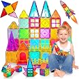 Blocs De Construction Magnétiques 136 Pièces - Jouet Éducatif STEM Ville Et Secours Pour Enfants 3+ Ans