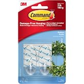 Command 17091CLR Şeffaf Kanca, Şeffaf Yapışkan Şeritli, Orta Boy