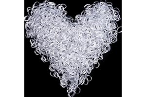 LAUCENTRAL [500 STÜCKE] Elastische Haargummis, elloLife Haltbare Mini Haarbänder Gummibänder aus Weichem Gummi (3 mm) für Kinder Haar Zöpfen Hochzeitsfrisur, Kleine Dreadlocks und Mehr (Transparet)