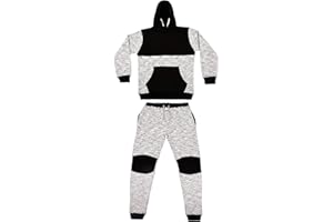 biyya® Boys Tracksuit Activewear 2 Piece Kids Fleece Pull Over Hoodie and Joggers Camouflage Contrast Tracksuit Set 5-14 Years
