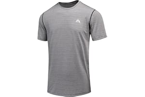 GITVIENAR Męska koszulka funkcjonalna, z krótkim rękawem, oddychająca koszulka sportowa, z krótkim rękawem, do biegania