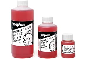 Epic Mineral Oil Brake Fluid for Shimano/Tektro/TRP Disc Brakes | MTB & Road | High Performance Oil for Brake Bleeding | Red - 500ml