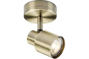 Knightsbridge Single GU10 Spotlight in Antique Brass