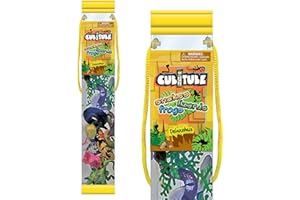 Cubitube - Reptil de Deluxebase. Colección de 11 Piezas de Figuras pequeñas de Reptiles y Accesorios. Tubo de Almacenamiento de plástico Reutilizable de Mini réplicas de lagartos, Ranas y Serpientes