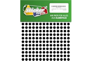 WP KLEBEPUNKTE 10 MM 714 Klebepunkte, 10 mm, schwarz, aus PVC Folie, wetterfest, Markierungspunkte Kreise Punkte Aufkleber