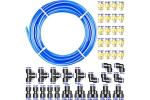 Set di tubi flessibili dell'aria dell'unità di elaborazione del poliuretano di TAILONZ PNEUMATIC blu 8 mm o 5/16 OD 5mm ID 32 metri 100ft