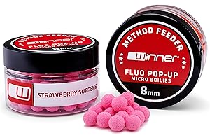 Tandem Baits Method Feeder Fluo Pop-Up Micro Boilies pour Carpes Pêche 8mm 20g