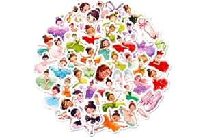 SHAMOPARTY 100 adesivi per danza, ragazza, ballerina rosa, graffiti, decorazione da parete per bambini, cartoni animati, bagagli, laptop, skateboard, impermeabili, feste, per ragazze (K)