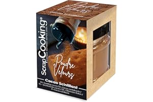 ScrapCooking - Poudre de Velours Cacao - Pour Décoration Bûches, Gâteaux, Pâtisseries - Effet Velours - Colorant, Glaçage, Alimentaire - Noël, Anniversaire - 8561