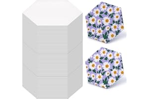 Easusy 300 Count Paper Piecing Paper for Quilting, Hexagon Quilting Templates, 1.5 Inch Patchwork Templates for Quilting, Sewing, Handmade Craft