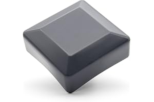 Enkotrade 4 Stück Zaunkappen Anthrazit für Außenmaß 70x70mm, Rohrkappen aus hochwertigem Kunststoff, Pyramide Quadratisch Zaunpfostenkappen Pfahl Deckel Zaunabdeckung