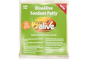 HIVE ALIVE Pâte à sucre Fondant HiveAlive, Complément alimentaire pour abeilles - des vitames et des acides aminés - Idéal à donner en hiver ou en début de printemps pour réduire la mortalité - 1 sachet