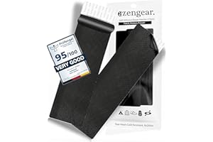aZengear Parche de Reparación – Tela de Poliéster Impermeable, Autoadhesiva y Resistente a Desgarros, Frío y Calor para Plumas, Abrigos, Monos de Nieve, Zapatos, Tiendas, PVC (Negro, 6x20cm)