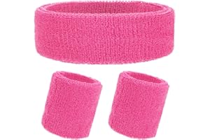 Yolev Set di 3 Fasce Sportive da Uomo e da Donna Braccialetti con Fascia Assorbente per il Sudore per Accessori Sportivi da Corsa Fitness