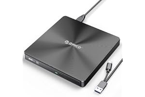 ORICO Napędy Blu-ray USB 3.0 typu C, CD/DVD, zewnętrzny napęd do laptopa, komputera stacjonarnego, kompatybilny z Windows 11/10/XP, Linux, Mac OS (BRU3-02)