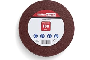 Woltersberger® 50 dischi abrasivi Ø 180 mm, grana P80, senza foro in rosso, per una levigatura ottimale, versatile