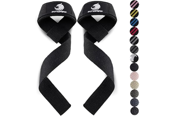 Fitgriff® Zughilfen (gepolstert) für Krafttraining, Bodybuilding, Fitness - Kreuzheben Gurte - Lifting Straps - für Frauen un