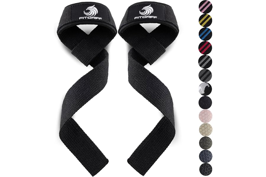 Fitgriff® Sangle de Tirage Musculation - Lifting Straps pour Fitness, Levage, Gym - Accessoires Salle de Sport