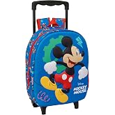 Safta MICKEY MOUSE - 3D Children's Backpack with Wheels, Ideal for Children of Different Ages, Comfortable and Versatile, Qua