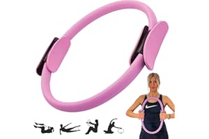 Winch Pilates Ring Rosa | qualità Premium con Imbottitura Extra, Impugnatura Antiscivolo | Anello di Resistenza per l'allenamento Total Body, Core Training, Yoga e Fisioterapia |