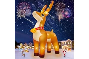 20 stóp nadmuchiwane ozdoby świąteczne, Kalolary ogromny nadmuchiwany świąteczny łoś z dzwonem, nadmuchiwany świąteczny tunel, dekoracja do nadmuchiwania na zewnątrz, święta, impreza, centrum handlowe