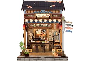 Cutefun Japanese Book Nook Kit - Kit Miniature per Libreria DIY per Adulti, Piccola Casa Puzzle 3D in Miniatura Regalo Artigianale per Donne, Ragazzi e Amanti della Lettura (Izaka-ya Kurosawa)