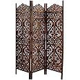 Urbane Crafts Wooden Room Partition/Screen/Room Divider/Room Separator Traditional Handicrafts 6Ft (Dark Brown) (4 Panel) (3 Panel)