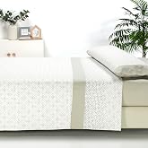 Bed Sheets 90 x 190 cm - 3 Piece Sheet Set - 100% Soft and Breathable Microfibre, Adjustable Fitted Sheet, Top Sheet and Pill
