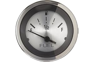 SEASTAR Sierra International 63477P Sterling E - 1/2 - F Dial Range Scratch Resistant Fuel Gauge, 2"