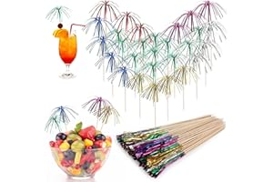 VEYLIN ZALAON 120 Stücke Cocktailspieße Cocktail Sticks，23cm Cocktail Picks für Dekorieren von Kuchen, Früchten, Getränken, Palme Cocktail PicksDie Bars, Partys und Oktoberfeste für perfekte Dekoration